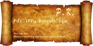 Pálffy Kornélia névjegykártya